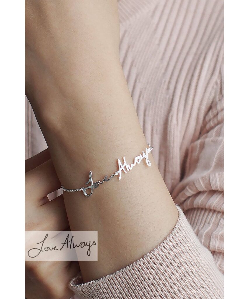 handwritten bracelet Valentine's Day for Her