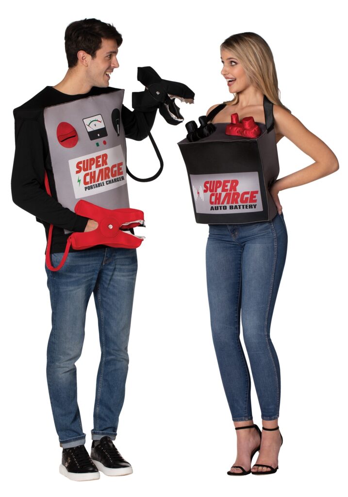 Adult Battery Jumper Cables Couples Halloween Costumes