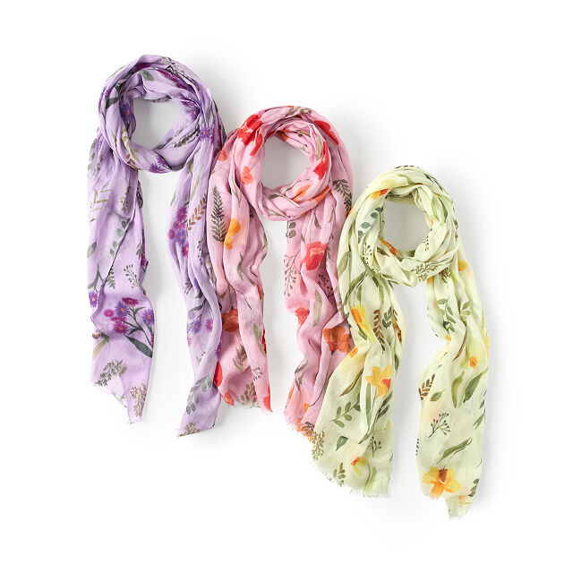 Unique gift for mom Birth Month Flower Scarf