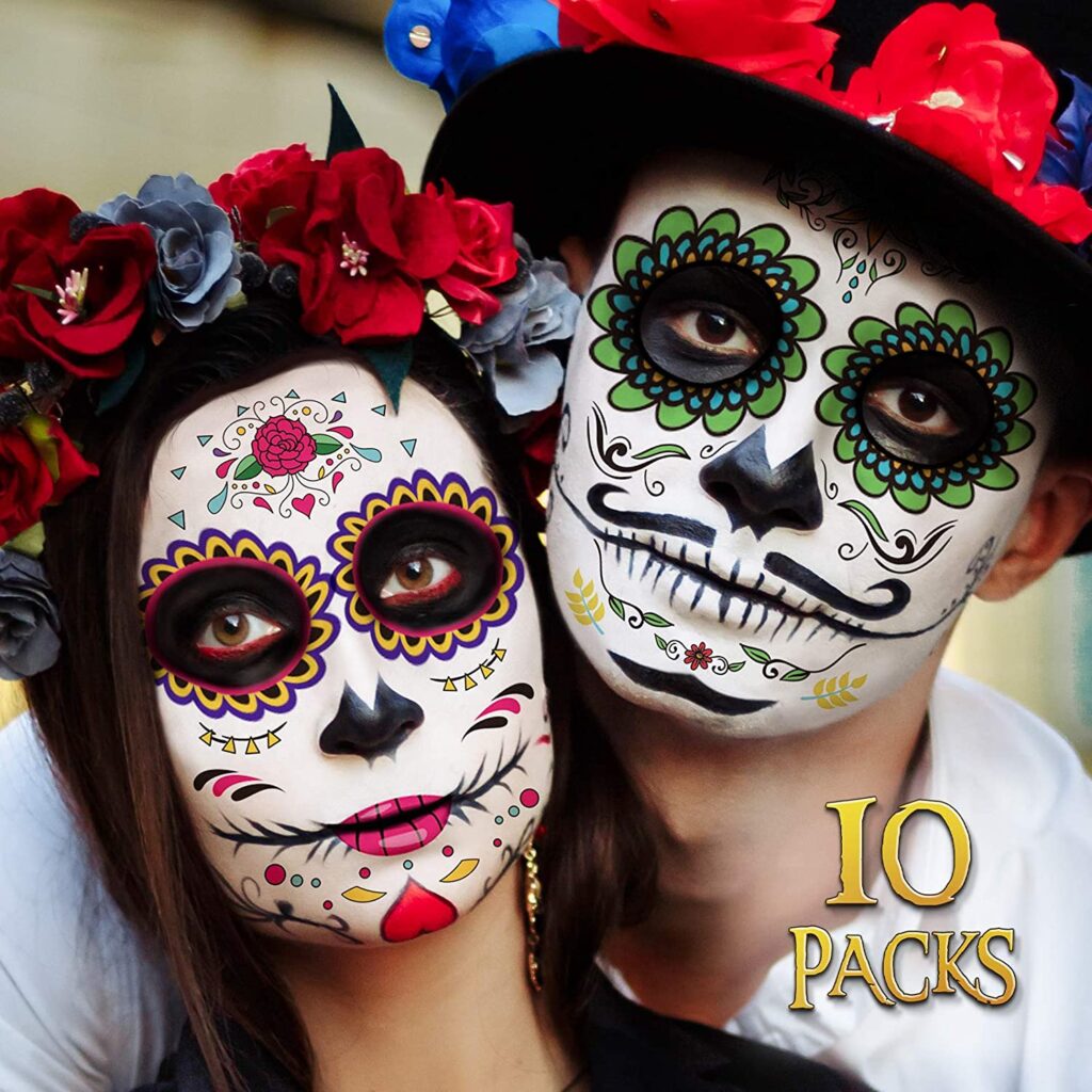 Day of the Dead Face Tattoos