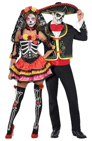 Day of the Dead Senorita Senor Couples Halloween Costumes
