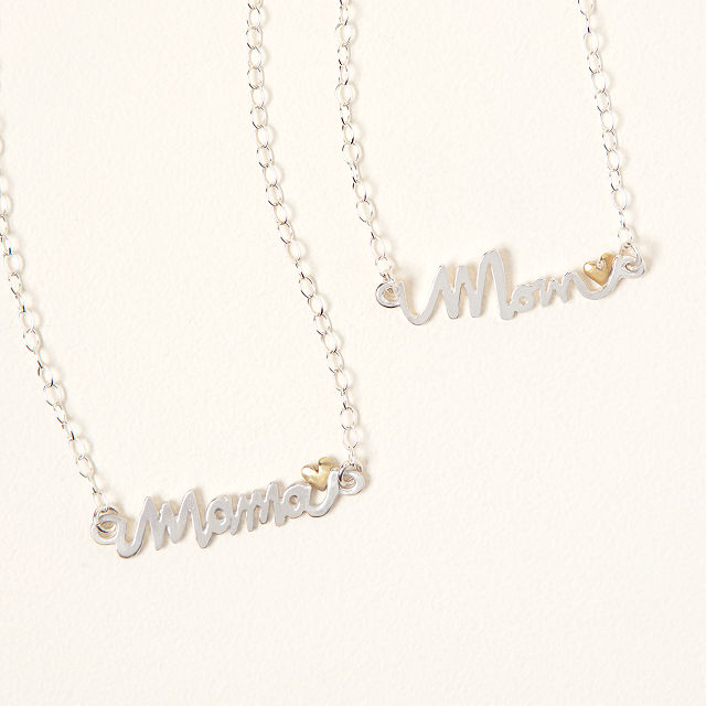 Unique gift for mom Hand Drawn Mama Necklace
