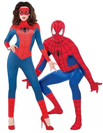 Sexy Spider Girl Catsuit Spider Man Partysuit Couples Halloween Costumes