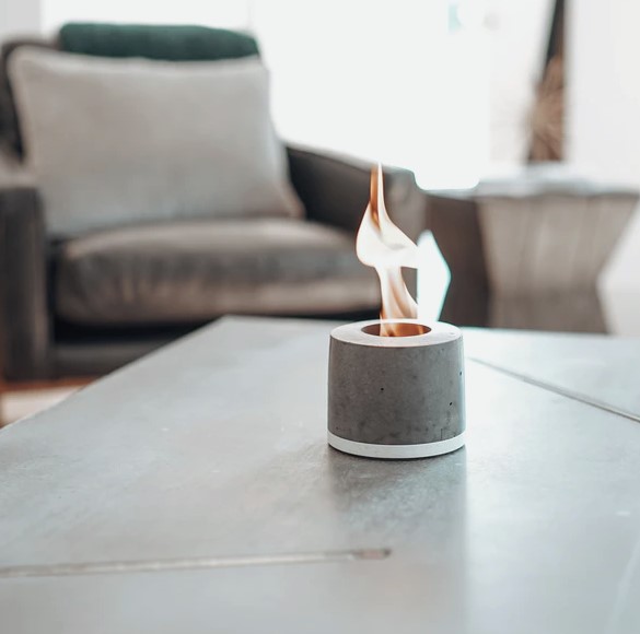 Birthday Gifts for Him - Table top Concrete Fireplace