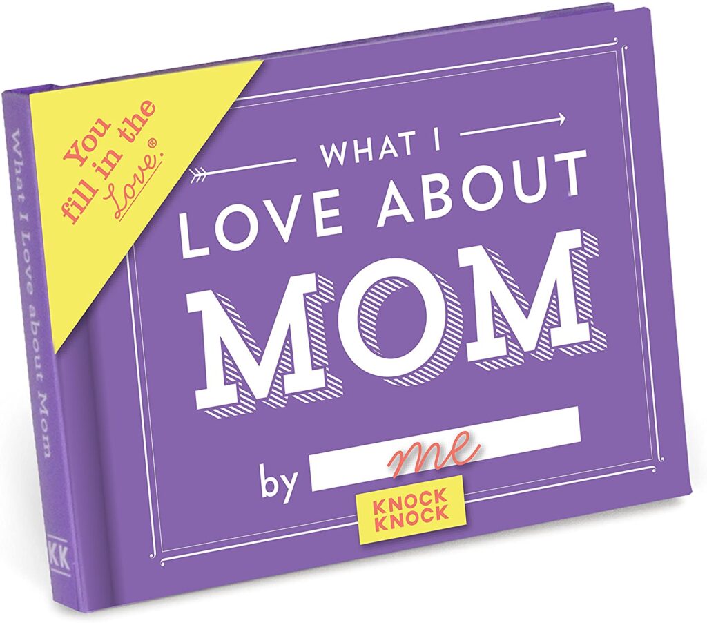 Unique gift for mom What I Love about Mom Fill in the Love Book Fill in the Blank Gift Journal