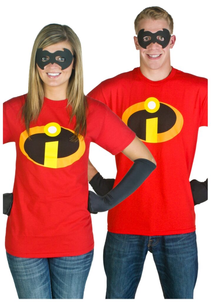 Adult Incredibles T Shirt Costume Couples Halloween Costumes