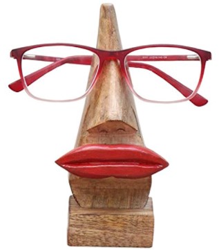 Birthday gift for her Wooden Nose Shaped Eyeglass Spectacle Holder