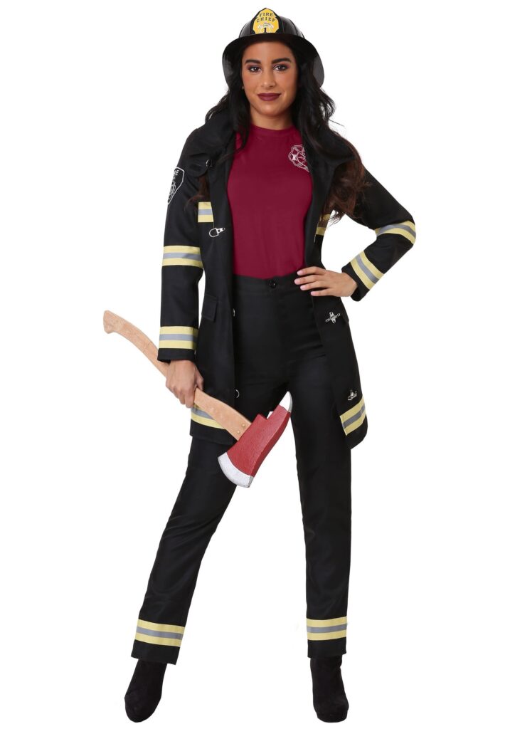 Womens Black Firefighter Costume