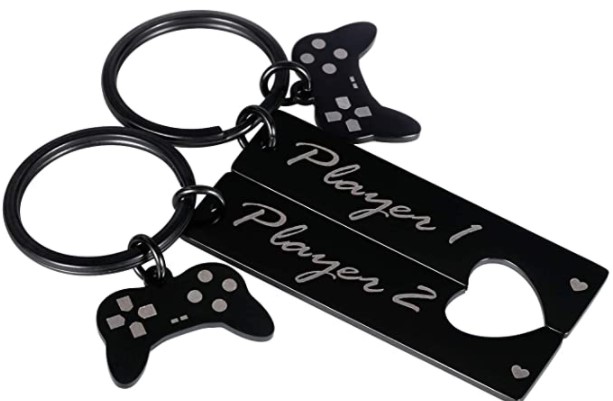 His and Hers gifts gamers keychain