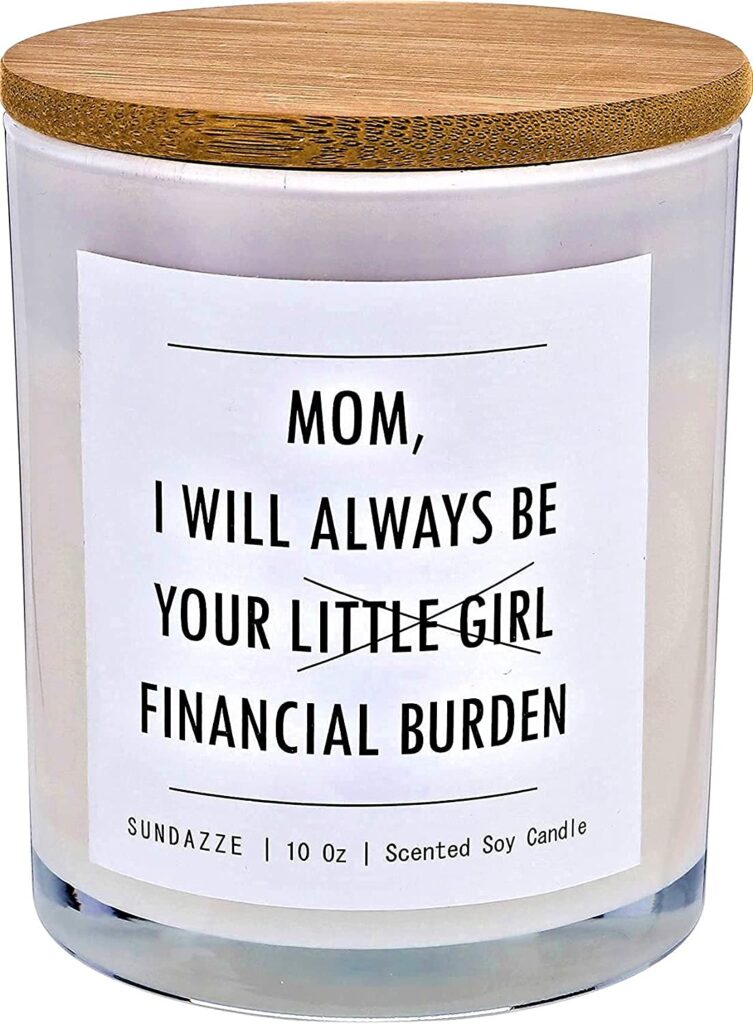 unique gift for mom funny candle