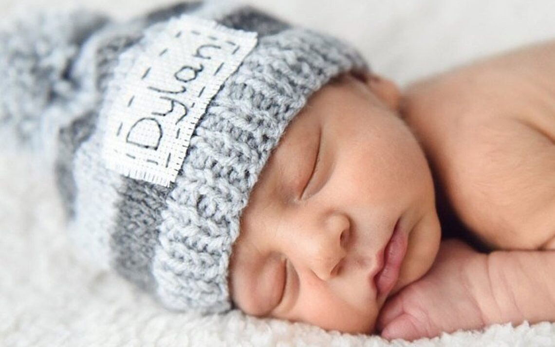 Newborn gift idea Personalized baby hat