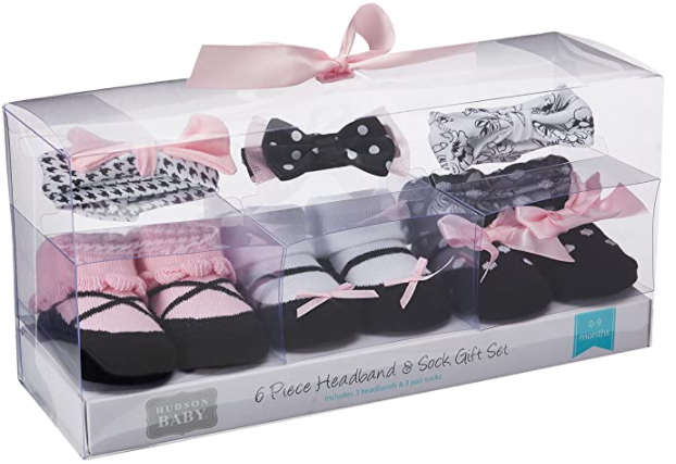 newborn gift ideas Baby Girl's Headband and Socks Giftset
