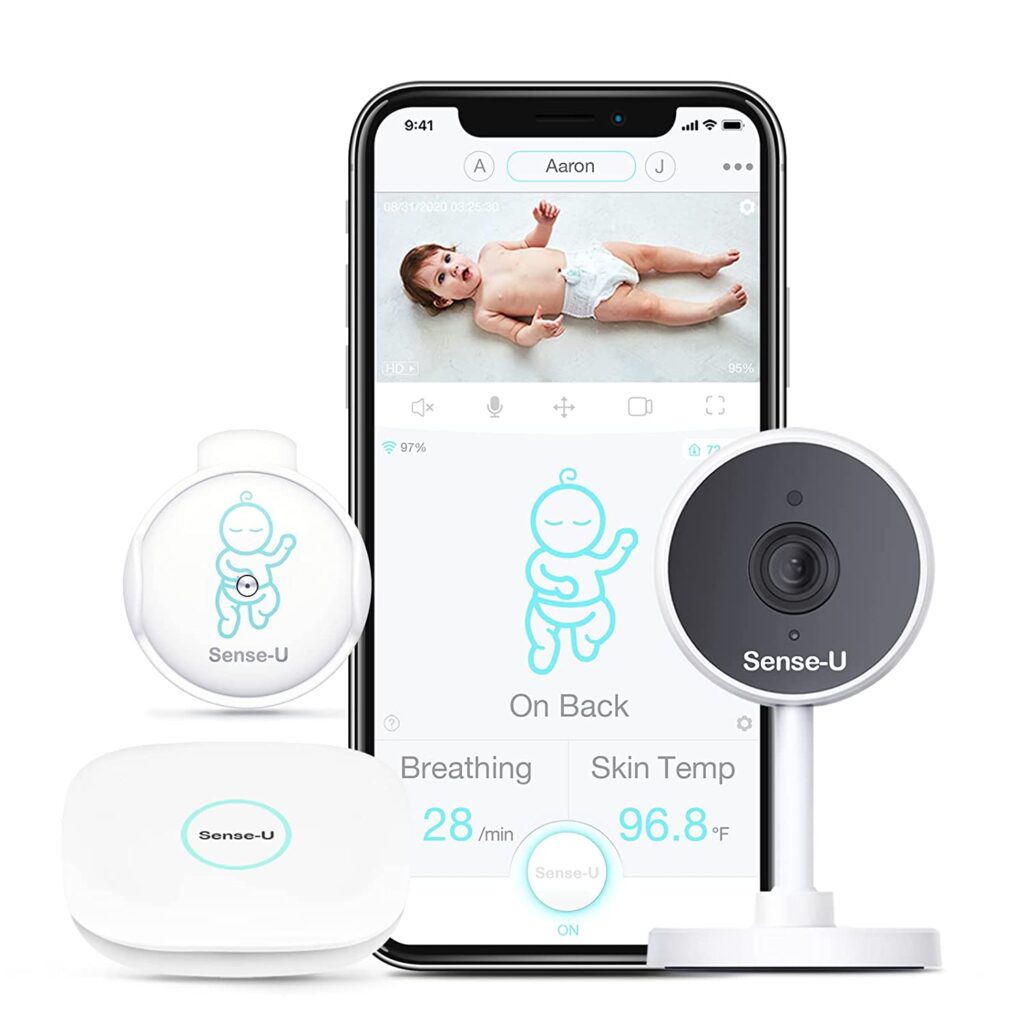 Sense U Video Baby Monitor with Breathing Movement Skin Temperature Sensor