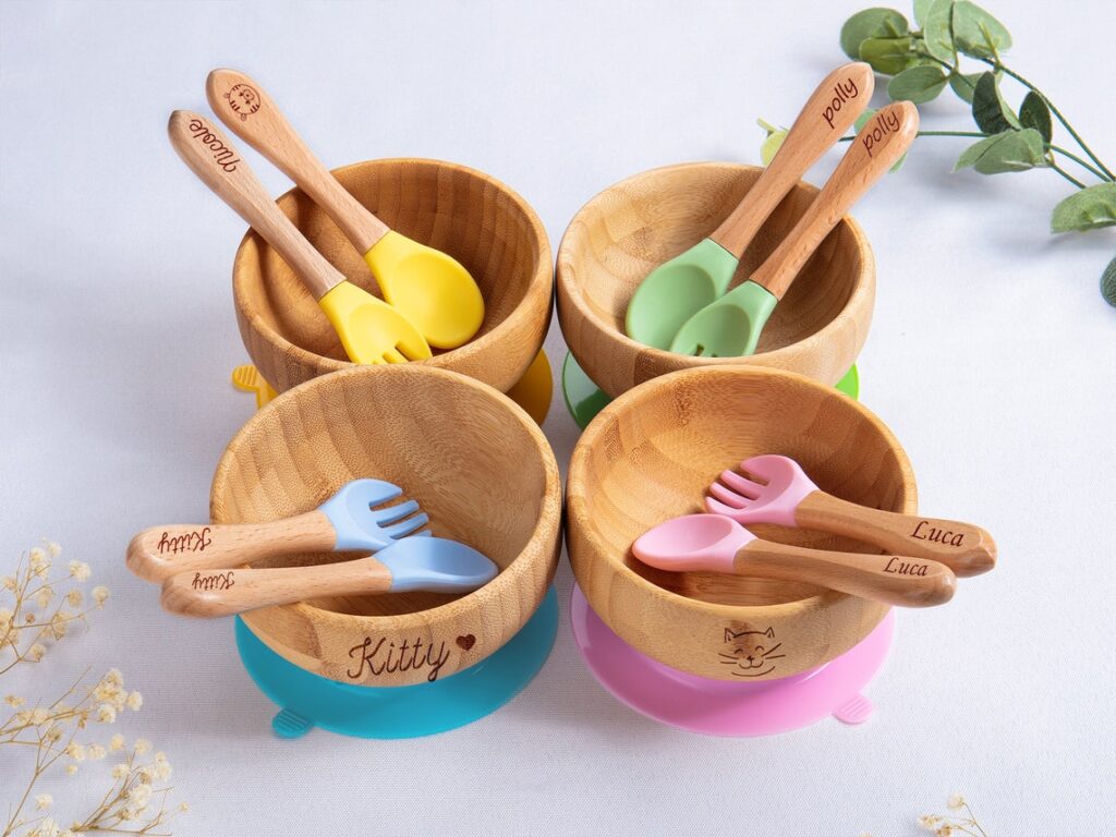 Personalised Bamboo Kids Utensils