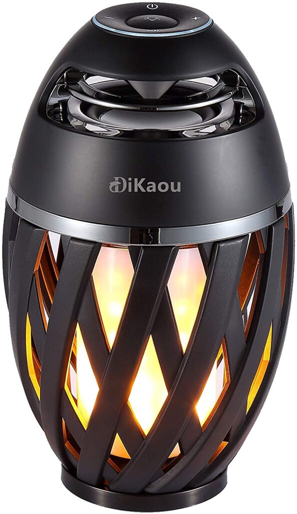 Flame Outdoor Table Lamp DiKaou Torch Table Lamp with Blutooth Speaker tech gift men