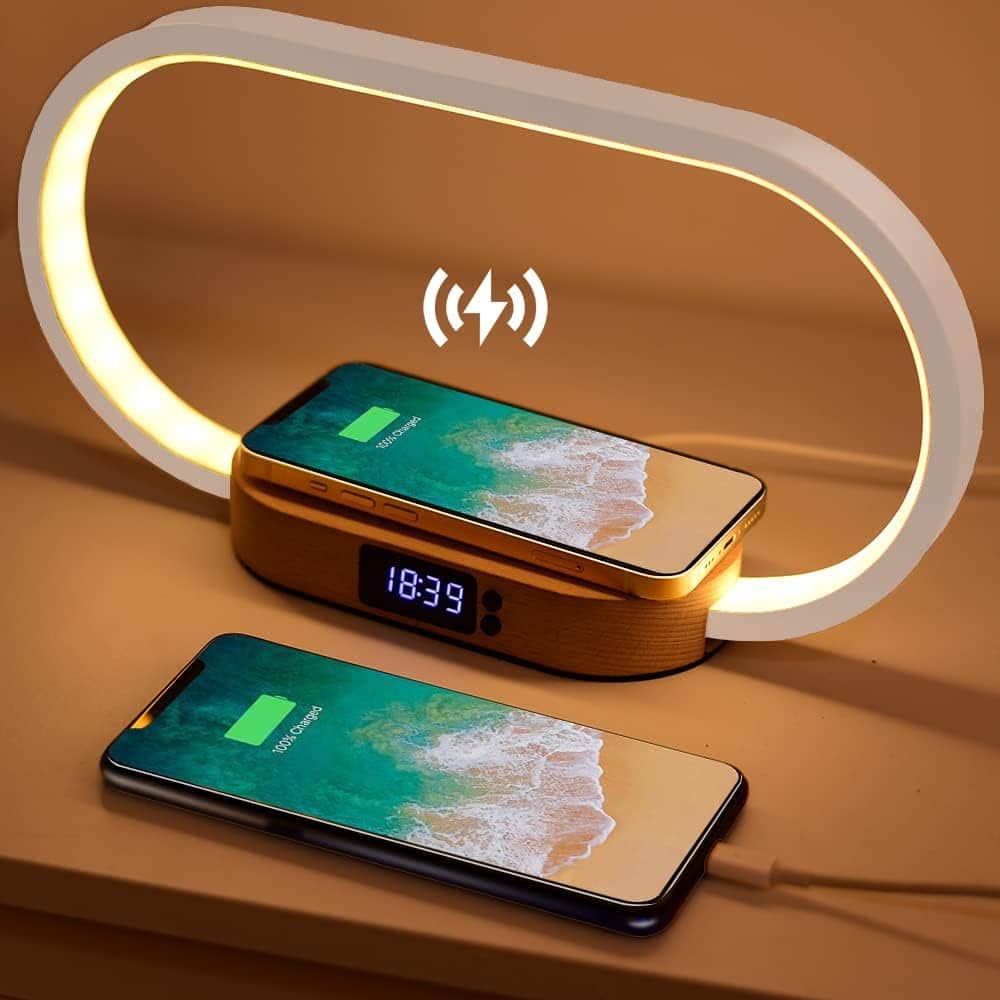 Bedside Lamp with Fast Wireless Charger