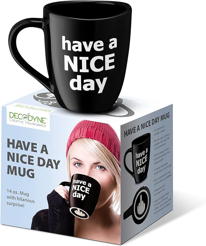 Funny Coffee Mug with Middle Finger