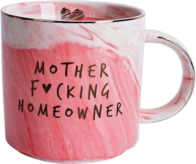 Best Housewarming Gifts for Women Pink Marble Mug