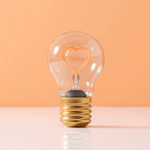 Rechargeable Cordless Magic Heart Light Bulb Best Housewarming Gifts for Women