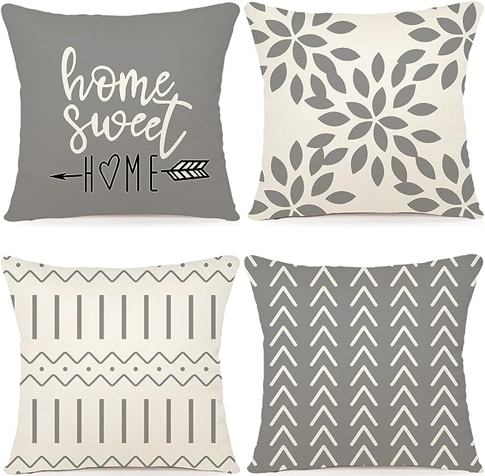 Set of 4 Modern Sofa Throw Pillow Cover