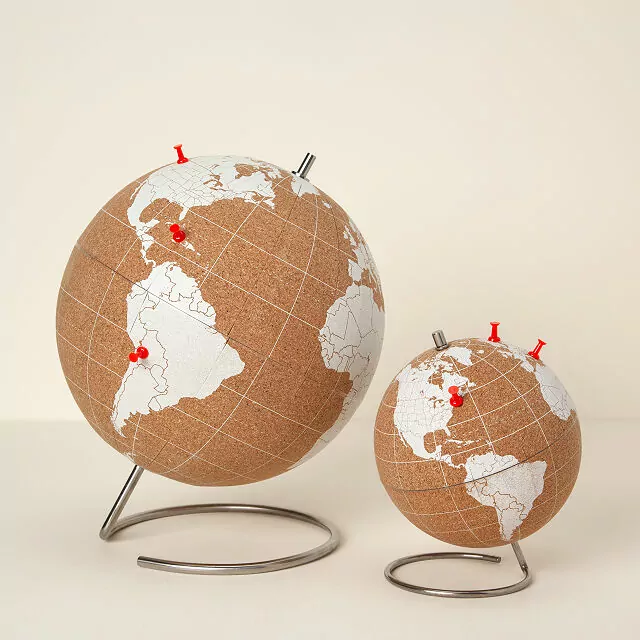 World Travelers Cork Globe