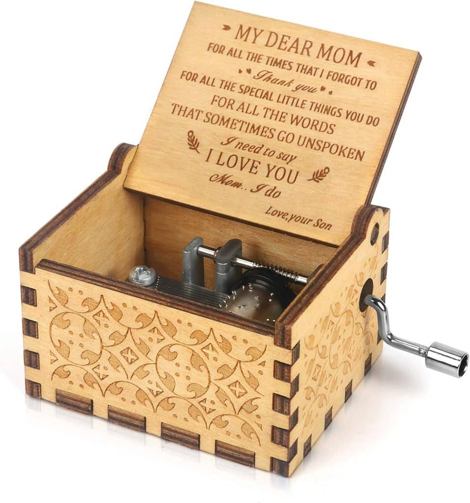 Hand Crank Engraved Musical Box U R My Sunshine